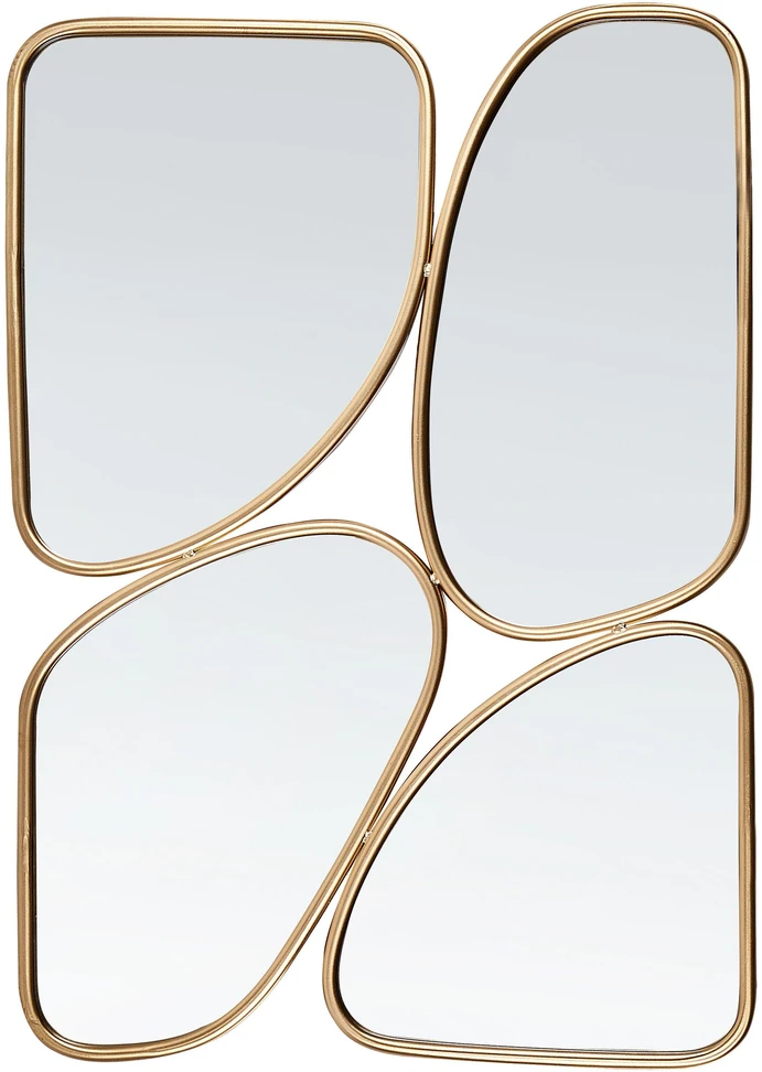 Beliani Sieninis veidrodis DIANCEY 70 cm 100 cm metalinis auksinis