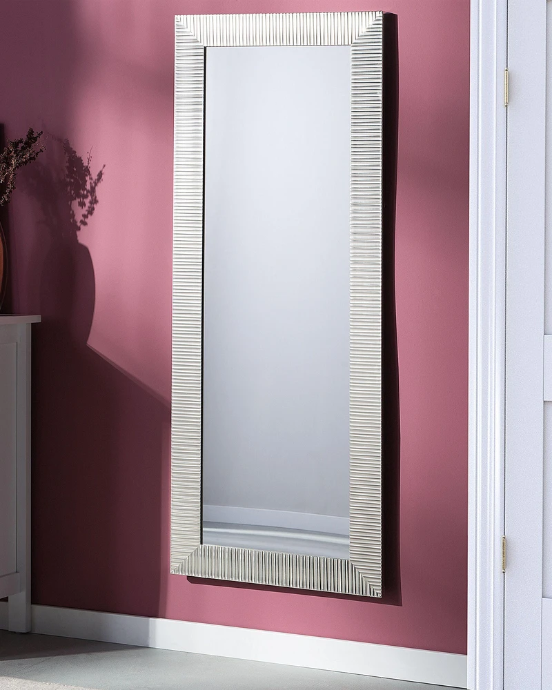 Beliani Sieninis veidrodis DRAVEIL 50 cm 130 cm auksinės spalvos