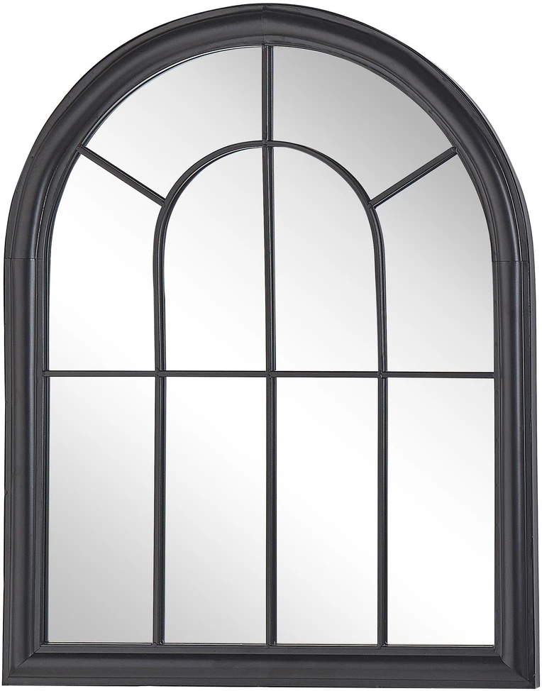 Beliani Sieninis veidrodis EMBRY 69 cm 89 cm Metalinis Juodas