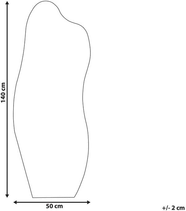 Beliani Sieninis veidrodis ESTANG 50 cm 140 cm sidabrinės spalvos