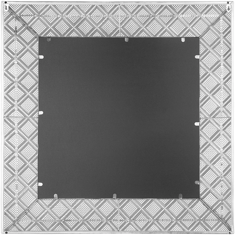 Beliani Sieninis veidrodis EVETTES 80 cm x 80 cm, metalinis, sidabrinis