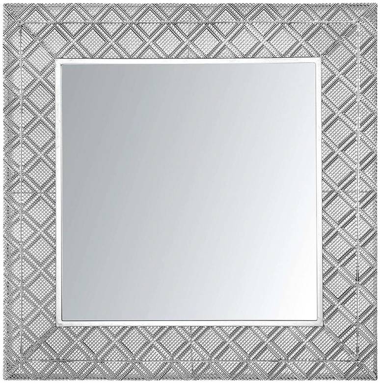 Beliani Sieninis veidrodis EVETTES 80 cm x 80 cm, metalinis, sidabrinis