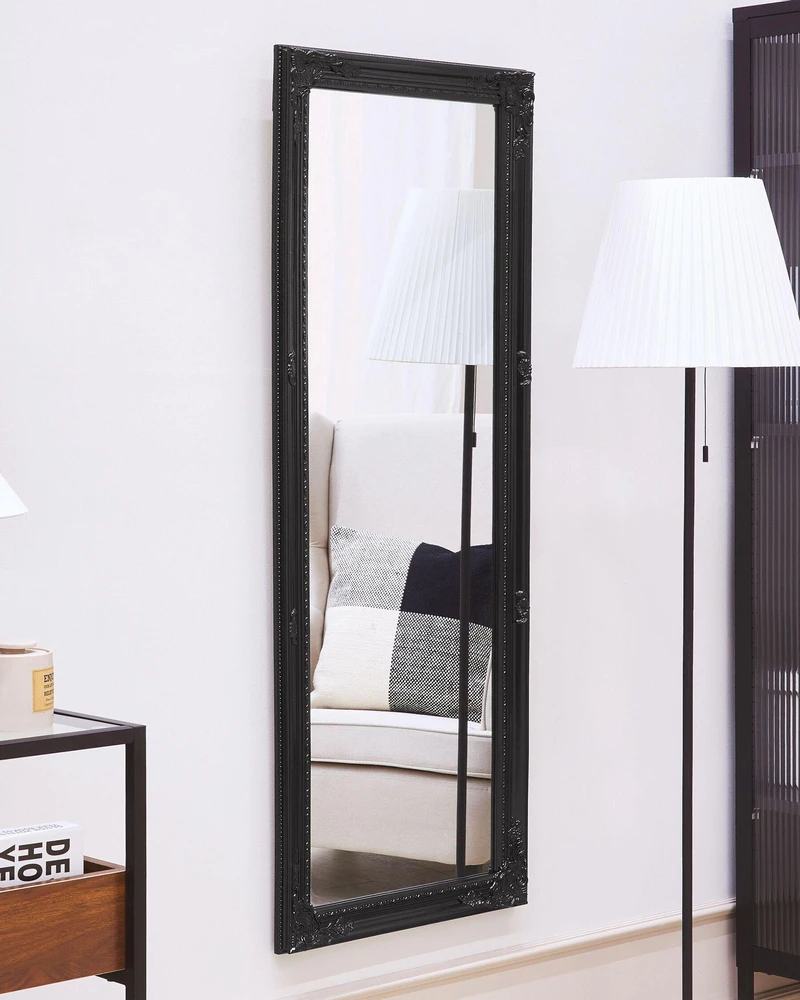 Beliani Sieninis veidrodis FOUGERES 50x130 cm, juodas