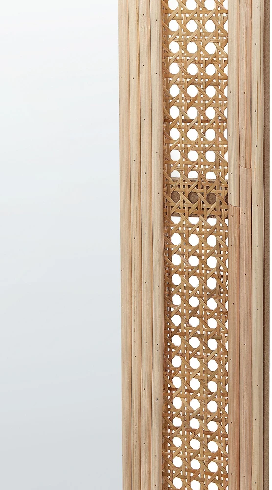 Beliani Sieninis veidrodis FRANEY 50 cm 120 cm Natūralaus rotango