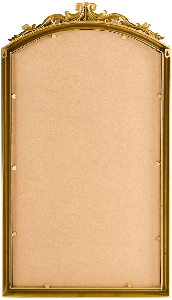 Beliani Sieninis veidrodis GORGES 55 cm 96 cm metalinis auksinis