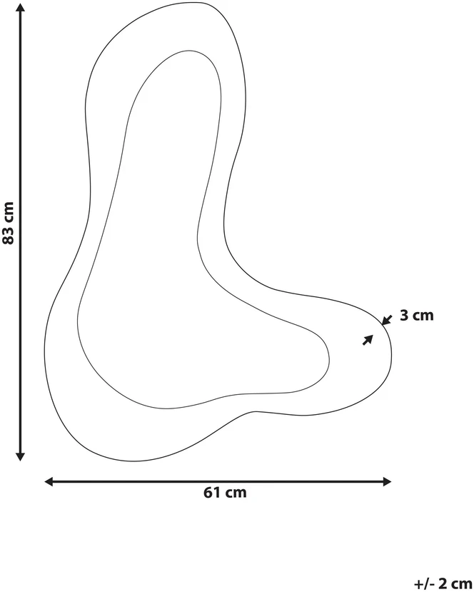 Beliani Sieninis veidrodis GUICLAN 61 cm 83 cm baltas