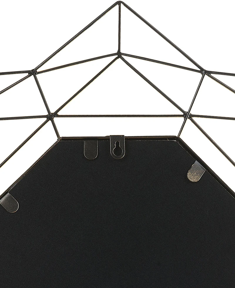 Beliani Sieninis veidrodis HILLION 60 cm metalinis auksinis