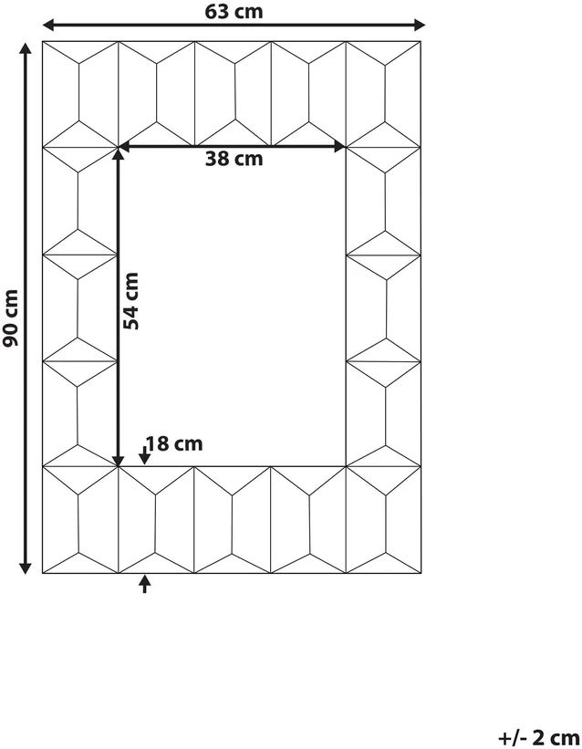 Beliani Sieninis veidrodis HIZOTE 63 cm 90 cm, eglės mediena, rudas