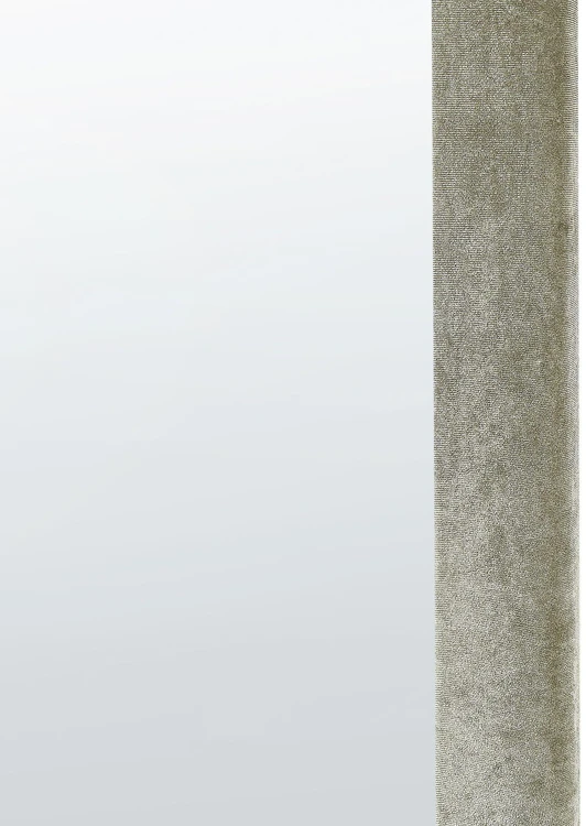 Beliani Sieninis veidrodis HURIEL 60 cm 90 cm alyvuogių spalvos veliūras