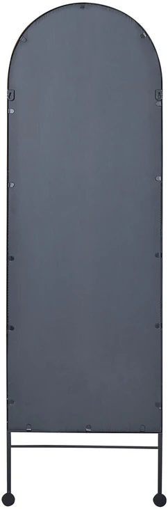 Beliani Sieninis veidrodis JARNAGES 45 cm 145 cm metalinis juodas