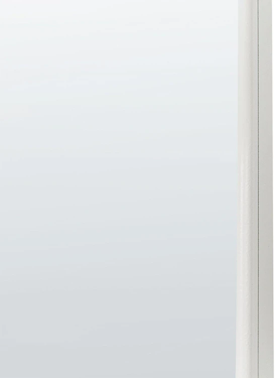 Beliani Sieninis veidrodis JARNAGES 45 cm 145 cm metalinis baltas