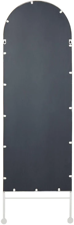 Beliani Sieninis veidrodis JARNAGES 45 cm 145 cm metalinis baltas