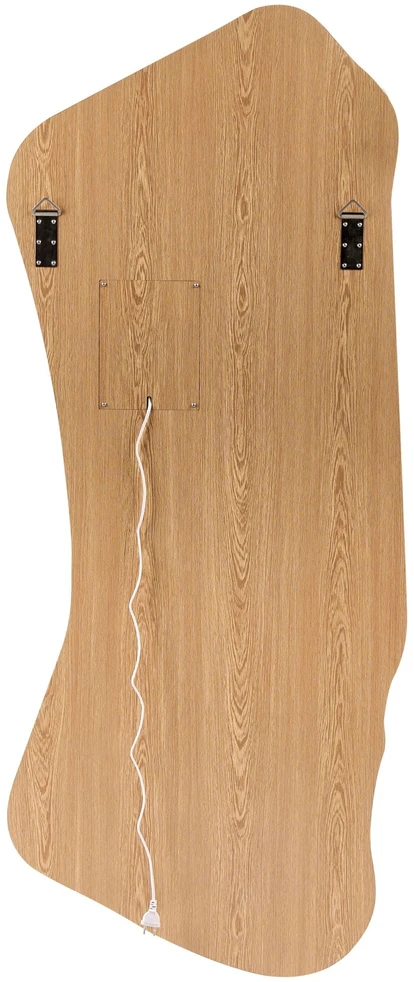 Beliani Sieninis veidrodis LAMBLORE, 58 × 171 cm, šviesiai rudas, su LED apšvietimu