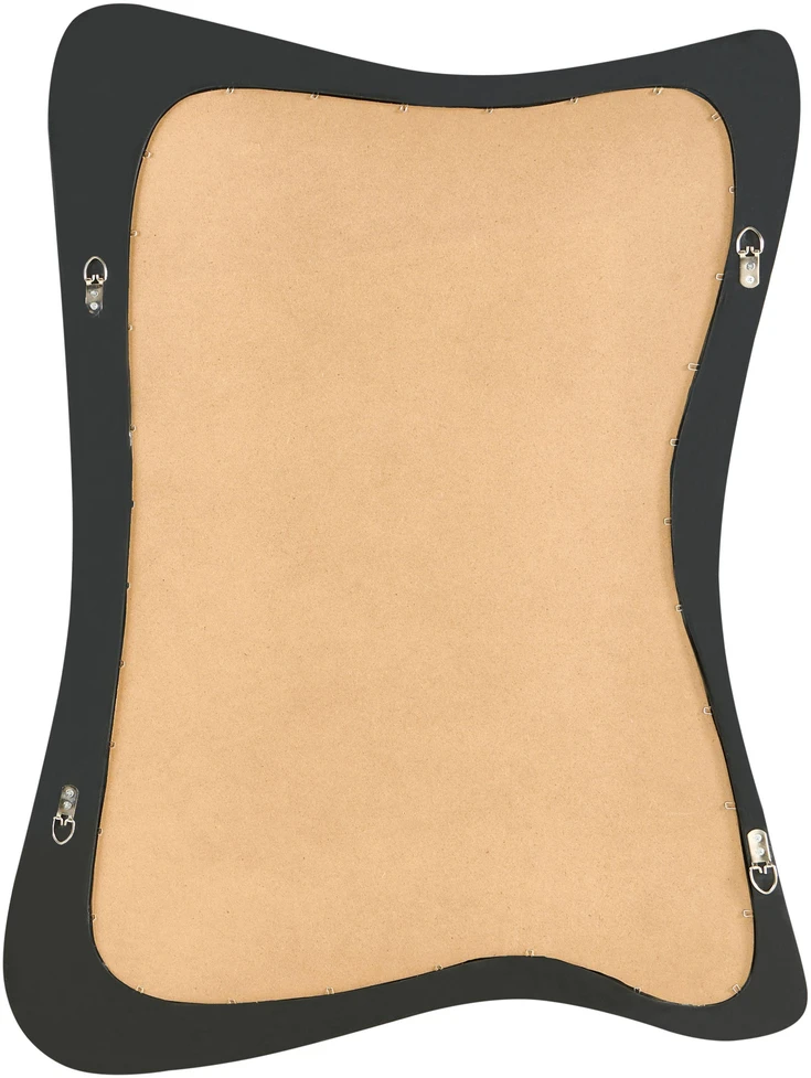 Beliani Sieninis veidrodis LANESTER 70 cm 100 cm juodas
