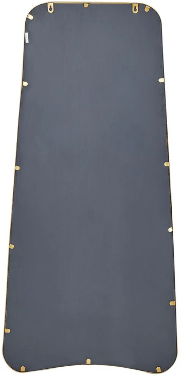 Beliani Sieninis veidrodis LEVET 58 cm 122 cm metalinis auksinis