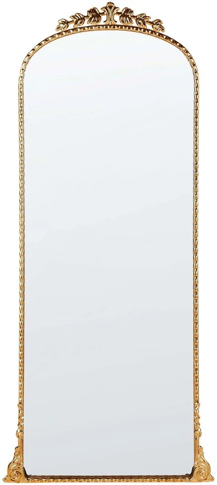 Beliani Sieninis veidrodis LIVRY 51 cm 114 cm metalinis auksinis