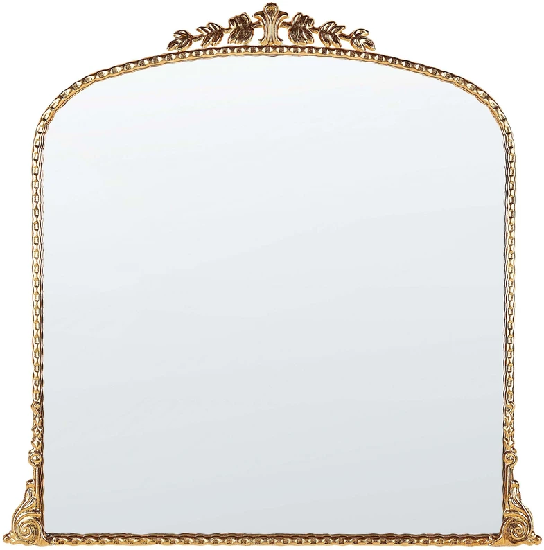 Beliani Sieninis veidrodis LIVRY 71x71 cm, metalinis, auksinės spalvos