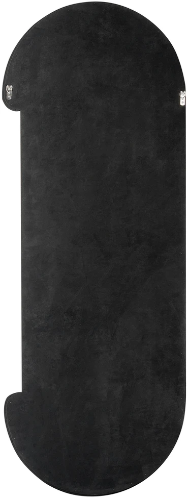 Beliani Sieninis veidrodis LOCHES 54 cm 158 cm aksominis juodas