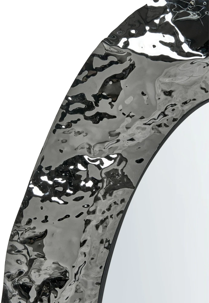 Beliani Sieninis veidrodis LOGNES 56 cm 95 cm juodas