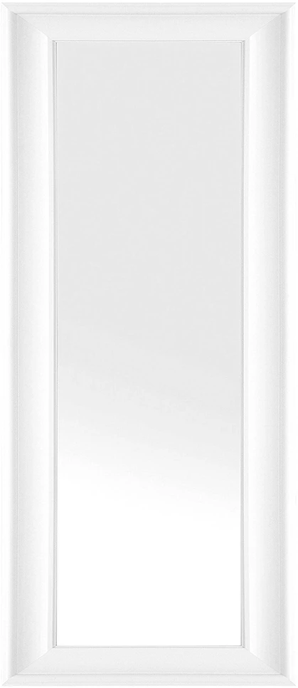Beliani Sieninis veidrodis LUNEL 51 cm 141 cm baltas
