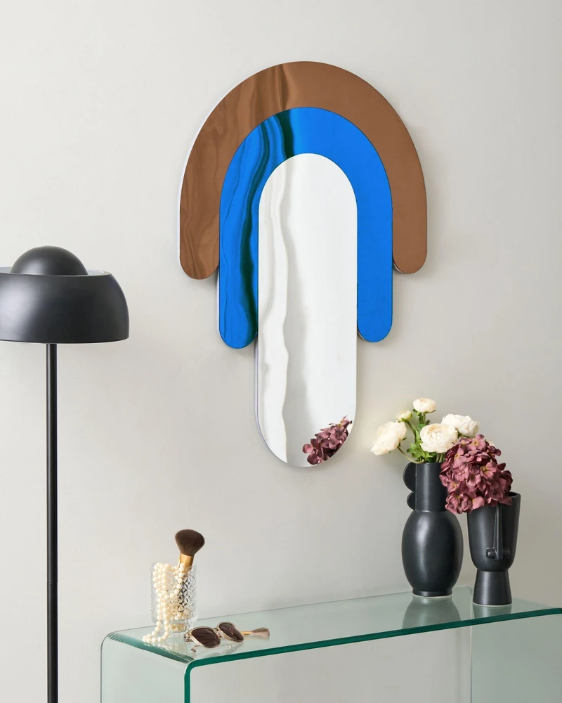 Beliani Sieninis veidrodis MESPAUL 60 cm 80 cm, spalvotas
