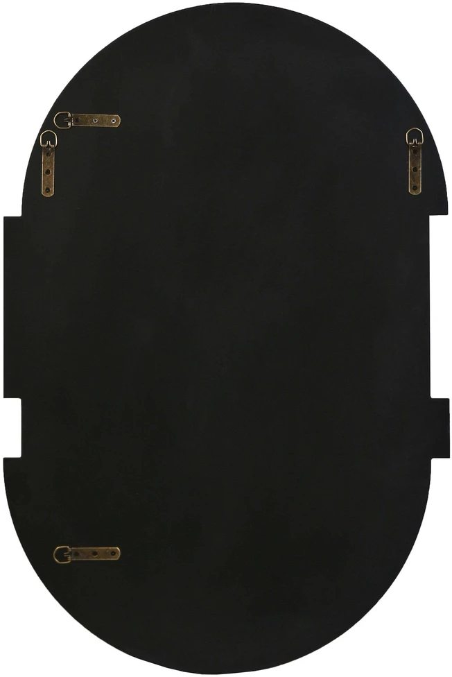 Beliani Sieninis veidrodis MICHERY 60 cm 90 cm Juodas