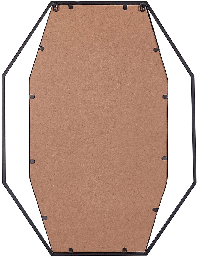 Beliani Sieninis veidrodis NIRE 60 cm 80 cm metalinis grafito spalvos