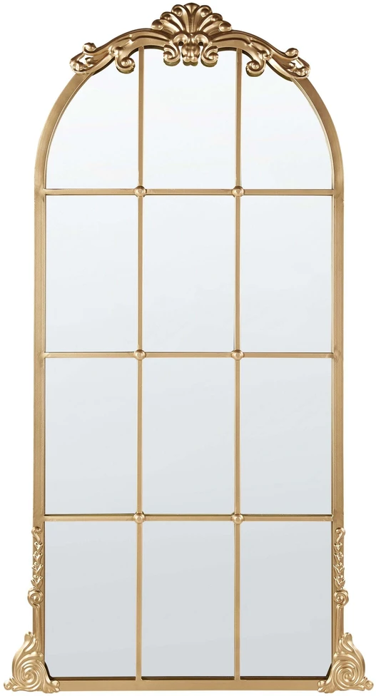 Beliani Sieninis veidrodis NOIDAN 66 cm 124 cm metalinis auksinis