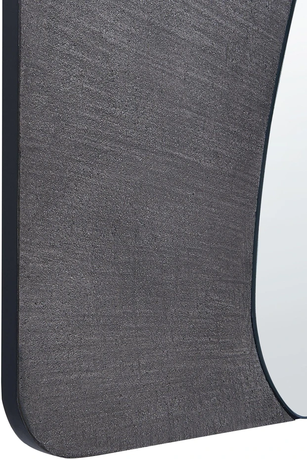 Beliani Sieninis veidrodis ORMES 70 cm 110 cm pilkas