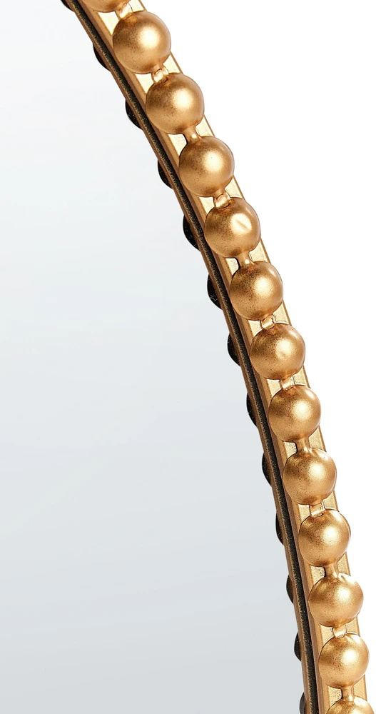 Beliani Sieninis veidrodis OUVEA 57 cm 79 cm metalinis auksinis
