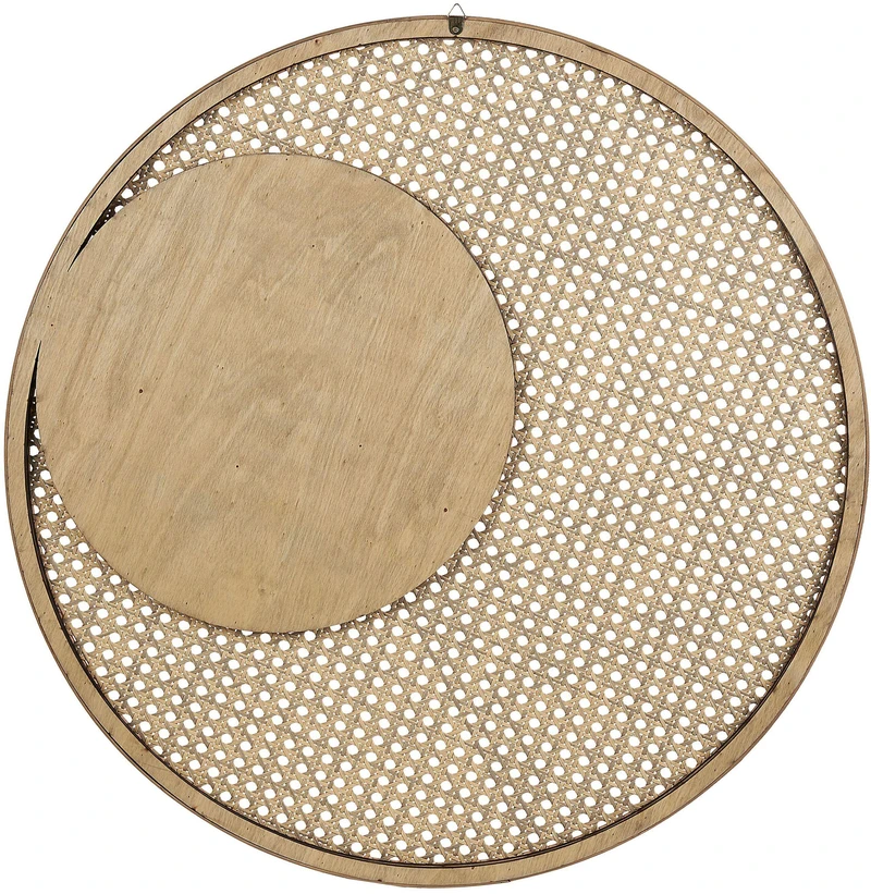Beliani Sieninis veidrodis PALAU 60 cm rotango spalvos