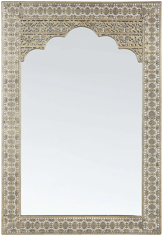 Beliani Sieninis veidrodis PALI 60 cm 90 cm metalinis auksinis