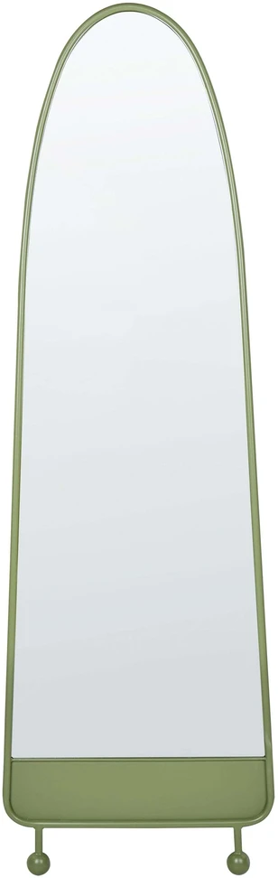 Beliani Sieninis veidrodis PARNAY 45 cm 146 cm Metallinis Alyvuogių spalvos
