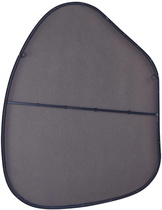 Beliani Sieninis veidrodis PUTEAUX 70 cm 92 cm metalinis juodas