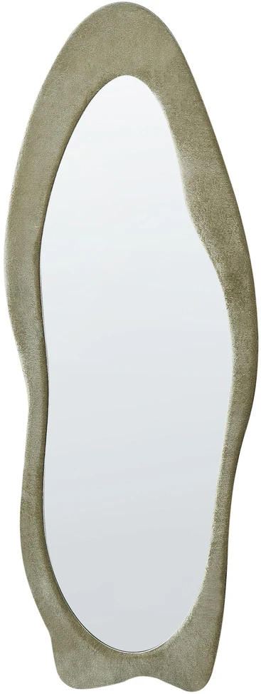 Beliani Sieninis veidrodis REIGNY 57 cm 160 cm, alyvuogių spalvos veliūras