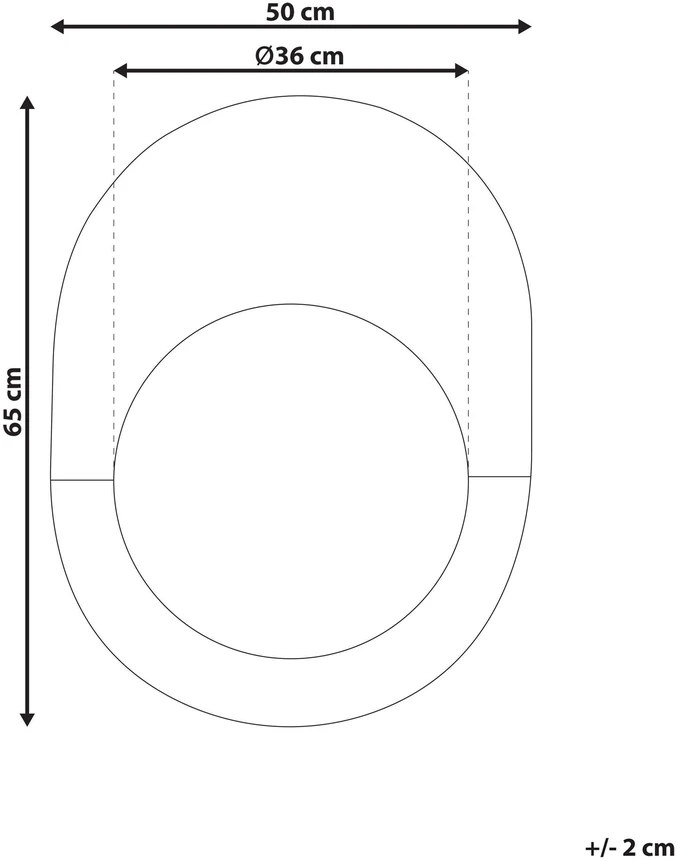 Beliani Sieninis veidrodis RETY 50 cm 65 cm akmuo rožinio aukso spalvos