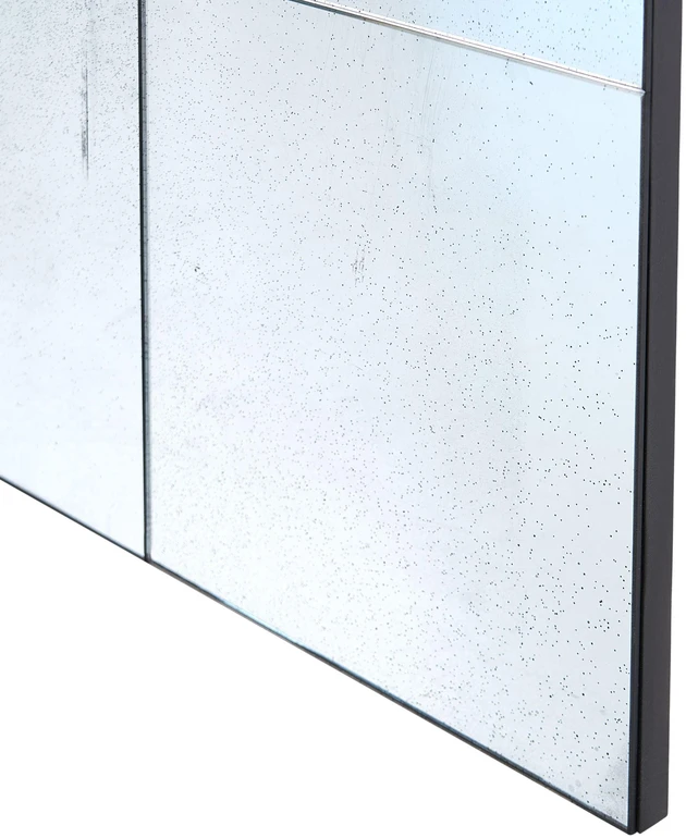 Beliani Sieninis veidrodis RIMONT 80 cm 80 cm stiklas juodas