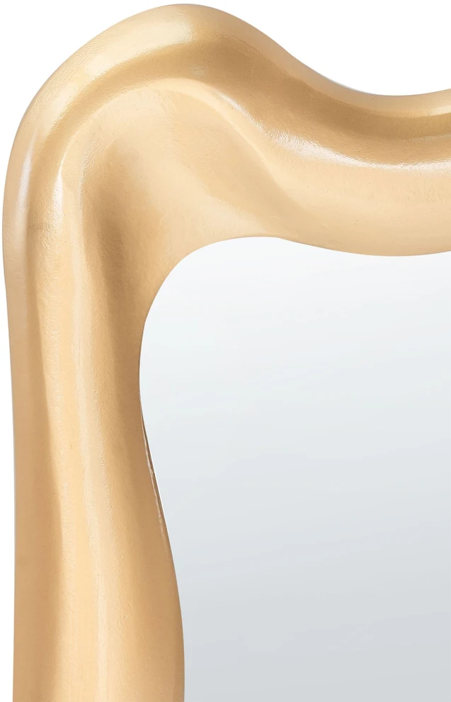 Beliani Sieninis veidrodis SANTEC 59 cm 77 cm auksinis