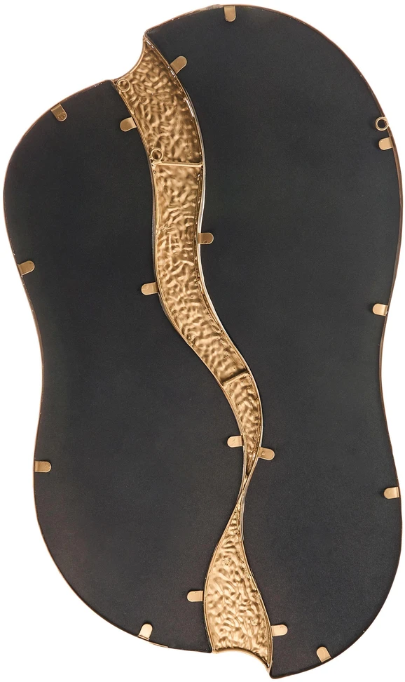 Beliani Sieninis veidrodis TAWLEY 45 cm 76 cm metalinis auksinis