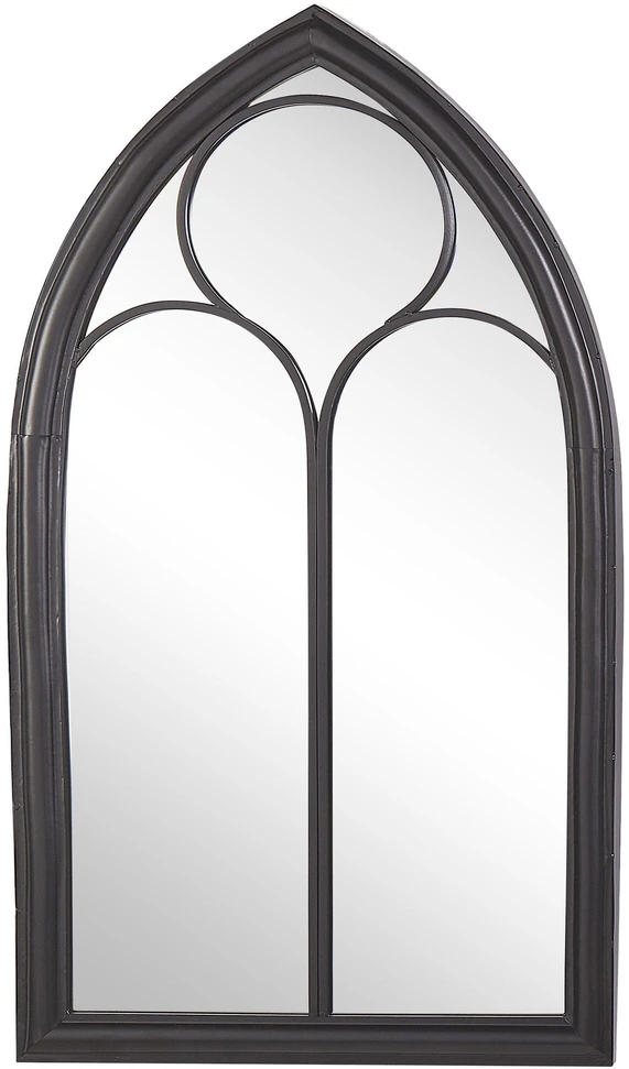 Beliani Sieninis veidrodis TRELLY 62 cm 113 cm metalinis juodas
