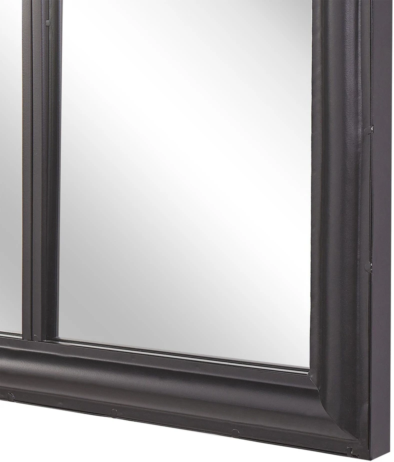 Beliani Sieninis veidrodis TRELLY 62 cm 113 cm metalinis juodas