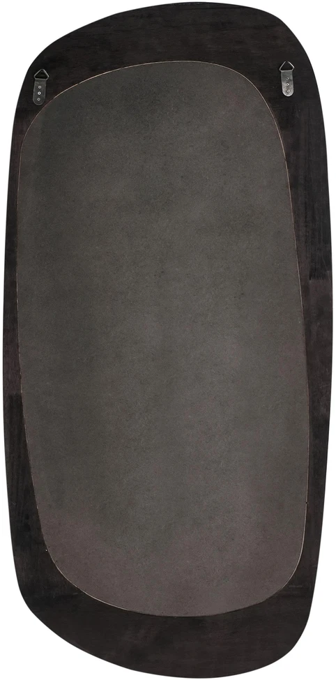 Beliani Sieninis veidrodis TRIZAY 57 cm 120 cm medinis rudas