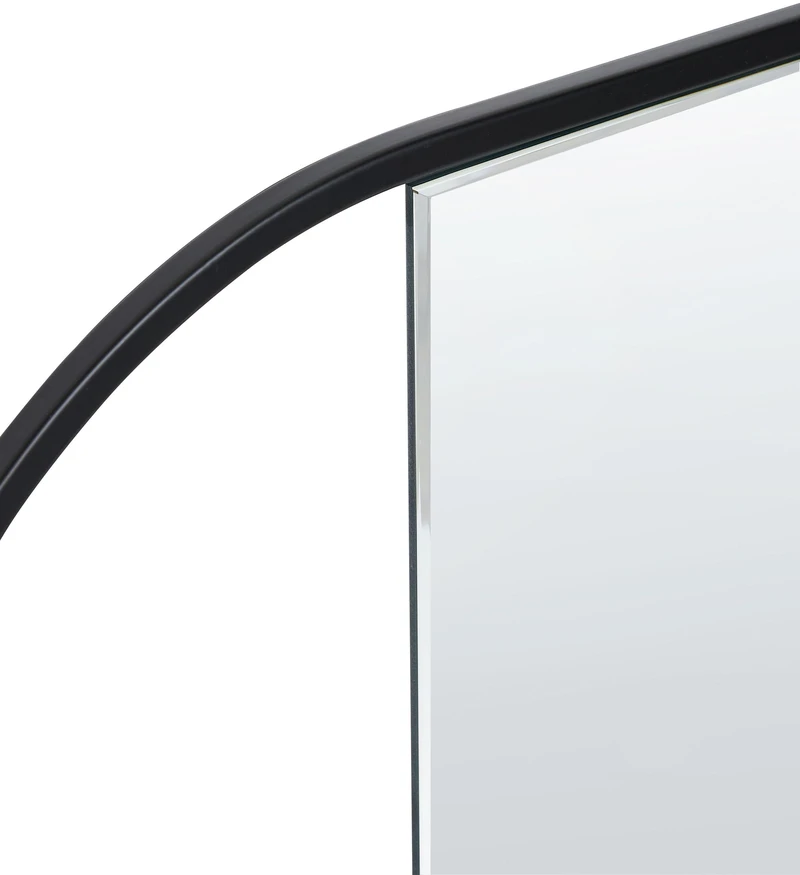Beliani Sieninis veidrodis VALLERY 40 cm 120 cm metalinis juodas