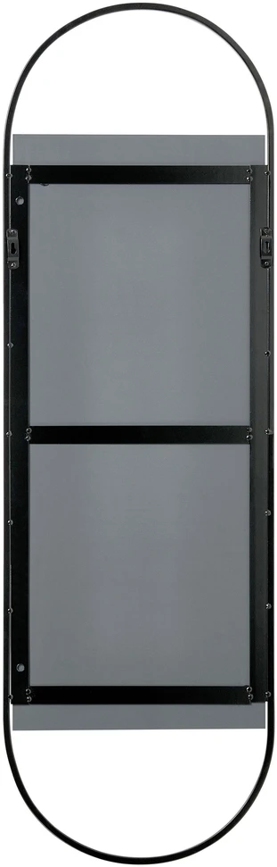 Beliani Sieninis veidrodis VALLERY 40 cm 120 cm metalinis juodas