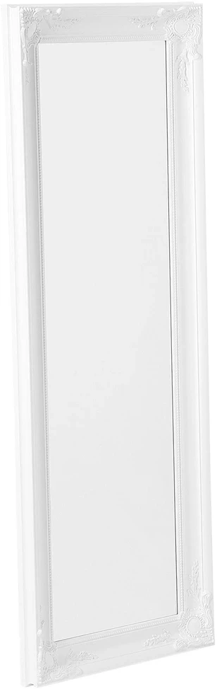 Beliani Sieninis veidrodis VARS 51 cm 141 cm baltas