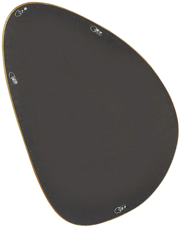 Beliani Sieninis veidrodis VENAS 61 cm 91 cm aksominis garstyčių spalvos