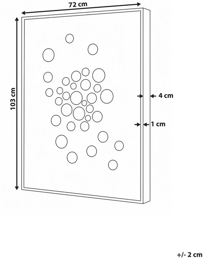 Beliani Sienų dekoracija BANTRY 103 cm balta
