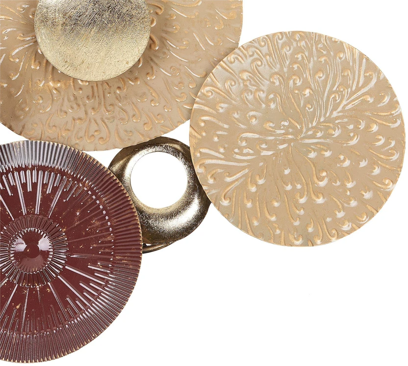 Beliani Sienų dekoracija BROMINE metalinė 69 cm auksinės spalvos