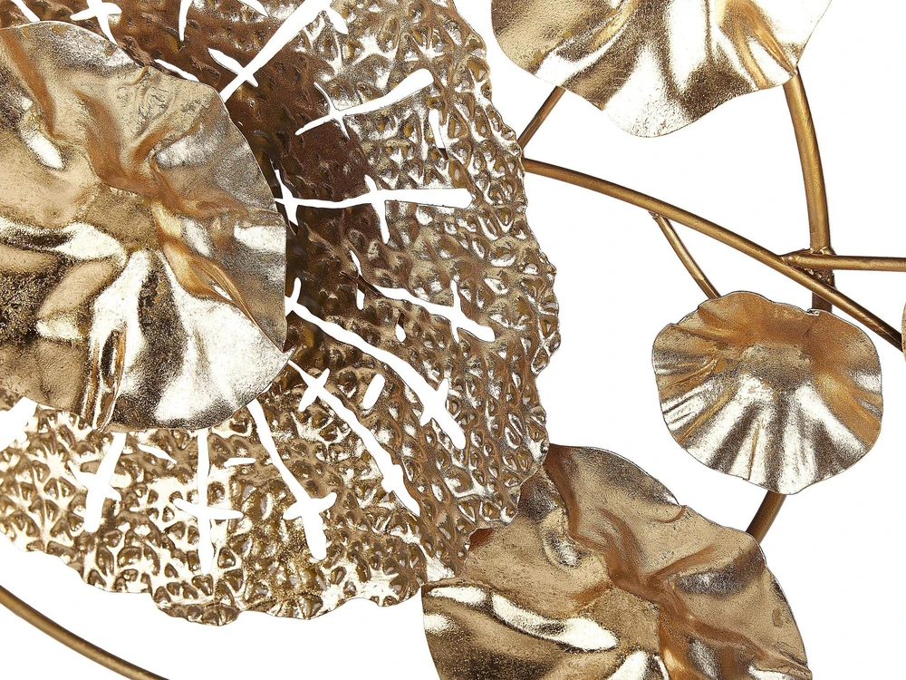Beliani Sienų dekoracija CHROMIUM Metalinė 50 cm Auksinė