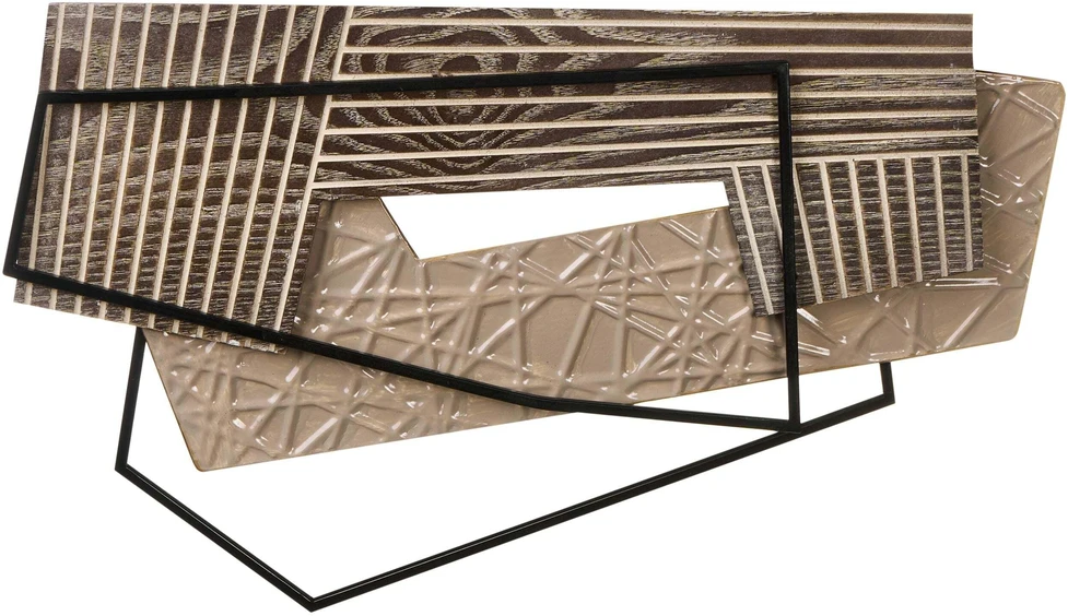 Beliani Sienų dekoracija ENNIS Metal 36 cm Ruda